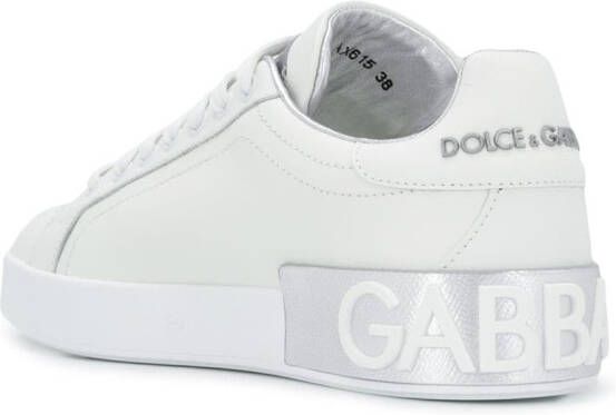 Dolce & Gabbana Portofino leather sneakers White