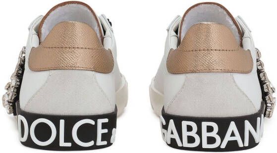 Dolce & Gabbana Portofino rhinestone-embellished sneakers White