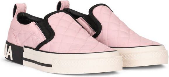 Dolce & Gabbana quilted slip-on sneakers Pink