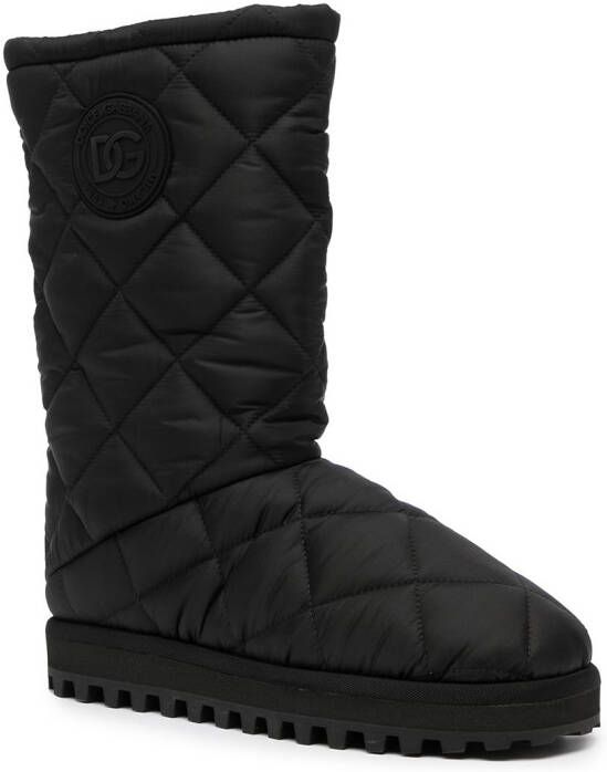 Dolce & Gabbana quilted snow boots Black