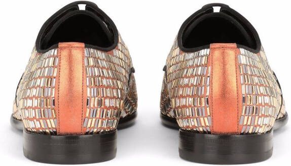 Dolce & Gabbana rhinestone-embellished derby shoes Orange