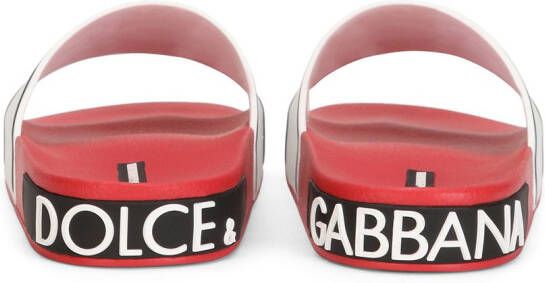 Dolce & Gabbana raised logo slides White