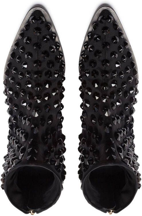 Dolce & Gabbana rhinestone-embellished ankle boots Black