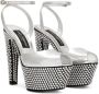 Dolce & Gabbana 150mm rhinestone-embellished platform sandals Silver - Thumbnail 2