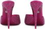 Dolce & Gabbana rhinestone-embellished satin mules Pink - Thumbnail 3