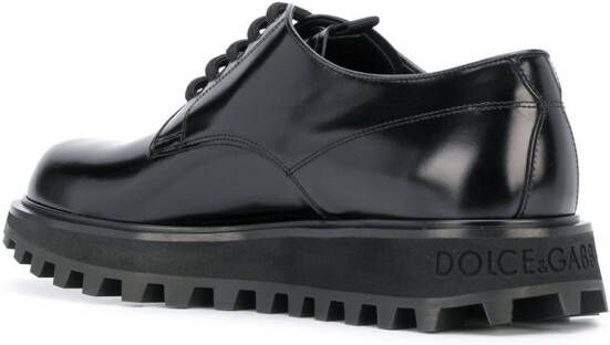 Dolce & Gabbana ridged sole Derby shoes Black