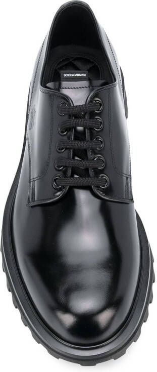 Dolce & Gabbana ridged sole Derby shoes Black