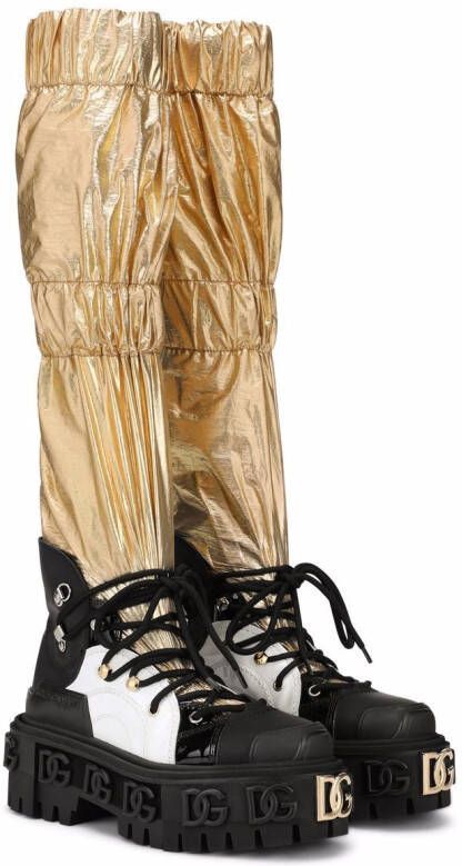 Dolce & Gabbana ruched-detail boots Black
