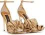 Dolce & Gabbana ruched-detail metallic sandals Neutrals - Thumbnail 2