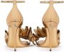 Dolce & Gabbana ruched-detail metallic sandals Neutrals - Thumbnail 3