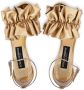 Dolce & Gabbana ruched-detail metallic sandals Neutrals - Thumbnail 4