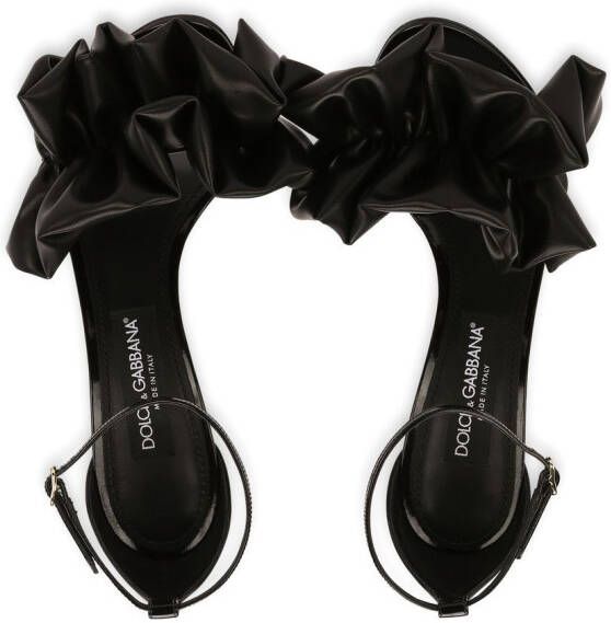 Dolce & Gabbana ruched-detail sandals Black