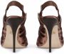 Dolce & Gabbana ruched satin slingback sandals Brown - Thumbnail 3