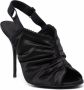 Dolce & Gabbana ruched stiletto sandals Black - Thumbnail 2