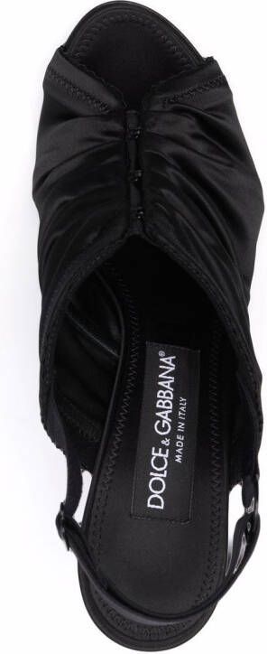 Dolce & Gabbana ruched stiletto sandals Black