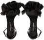 Dolce & Gabbana ruffle-detail calfskin leather sandals Black - Thumbnail 4