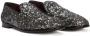 Dolce & Gabbana sequin-embellished leather slippers Black - Thumbnail 2