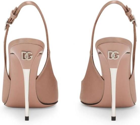 Dolce & Gabbana slingback leather pumps Neutrals