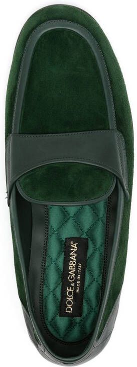 Dolce & Gabbana slip-on leather loafers Green