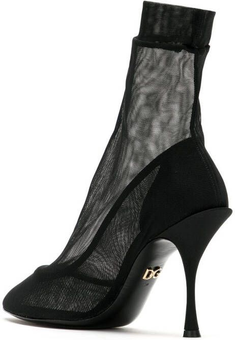 Dolce & Gabbana sock-style mesh pumps Black