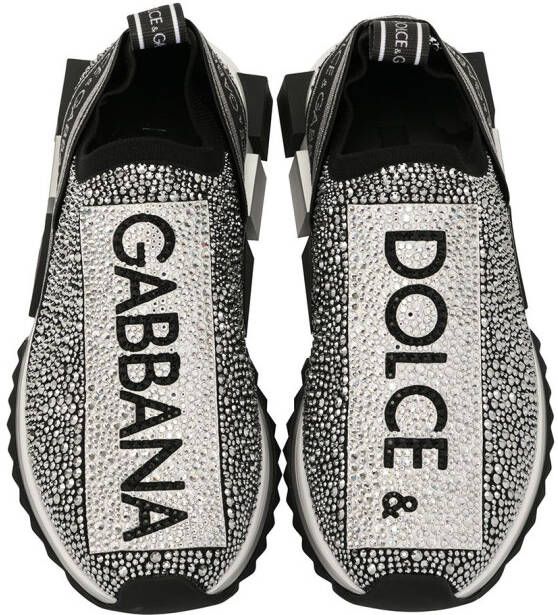 Dolce & Gabbana Sorrento crystal embellished sneakers Black
