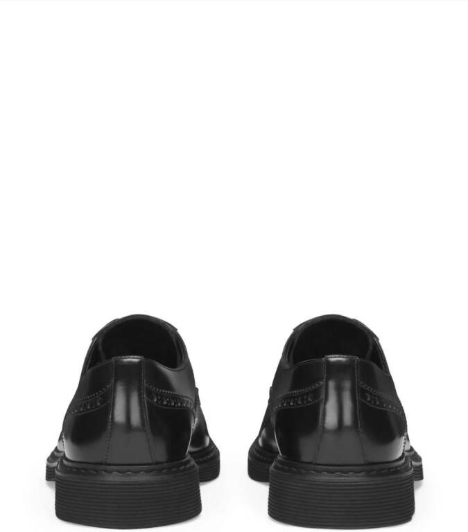Dolce & Gabbana square-toe leather Derby shoes Black