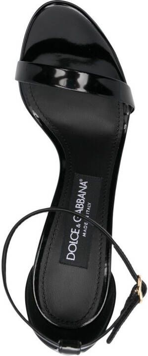 Dolce & Gabbana strap100mm patent-leather sandals Black