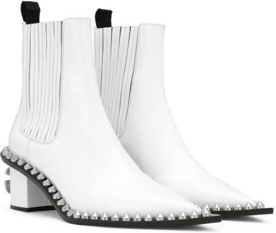 Dolce & Gabbana studded ankle boots White