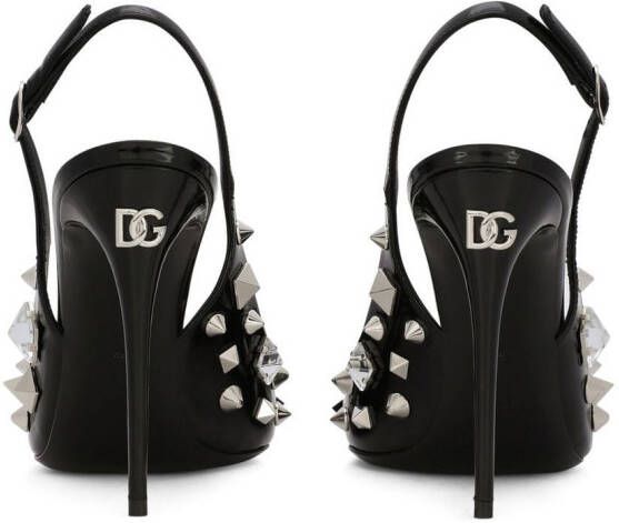 Dolce & Gabbana studded slingback 105mm pumps Black