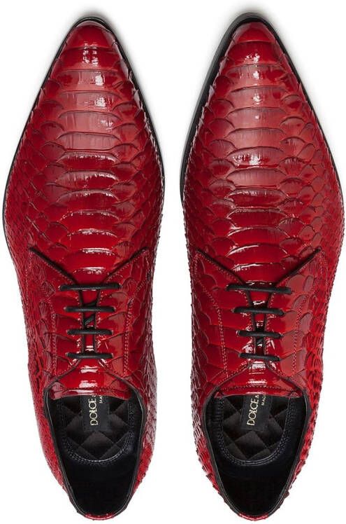 Dolce & Gabbana textured varnished Derby shoes