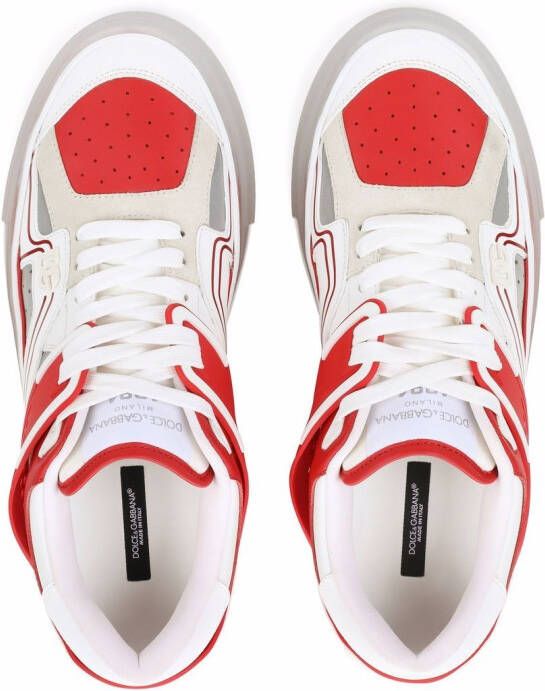 Dolce & Gabbana transparent cut-out sneakers Red