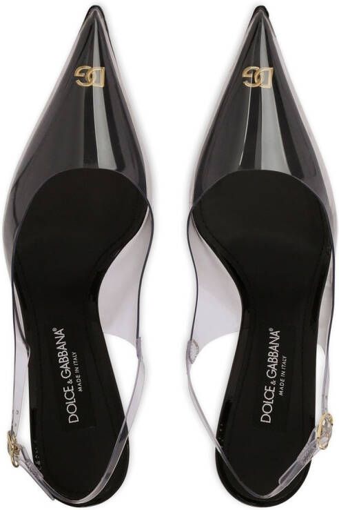 Dolce & Gabbana transparent-detail sling-back pumps White