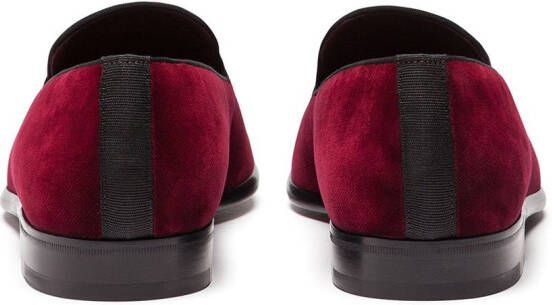 Dolce & Gabbana velvet-effect slippers Red