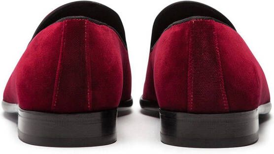Dolce & Gabbana classic velvet slippers Red