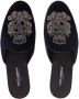 Dolce & Gabbana embroidered velvet slippers Black - Thumbnail 4