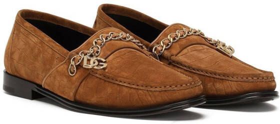 Dolce & Gabbana Visconti suede loafers Brown