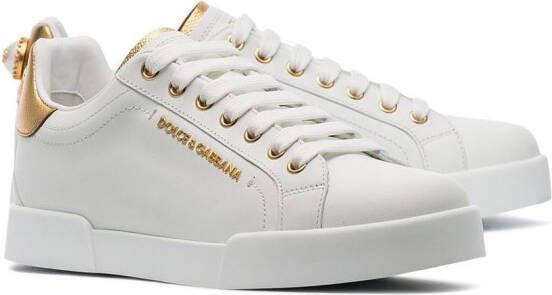 Dolce & Gabbana Portofino logo lettering sneakers White
