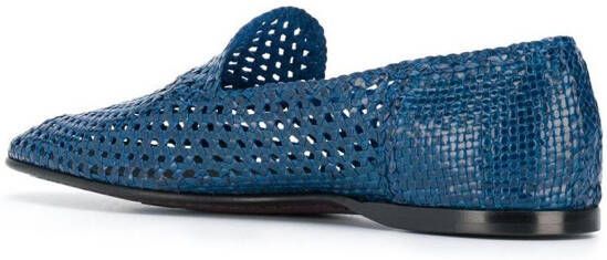 Dolce & Gabbana woven leather slippers Blue