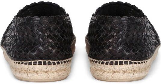 Dolce & Gabbana woven leather espadrilles Black