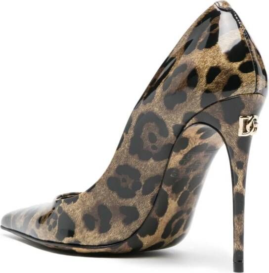 Dolce & Gabbana x Kim 110mm leopard-print pumps Brown