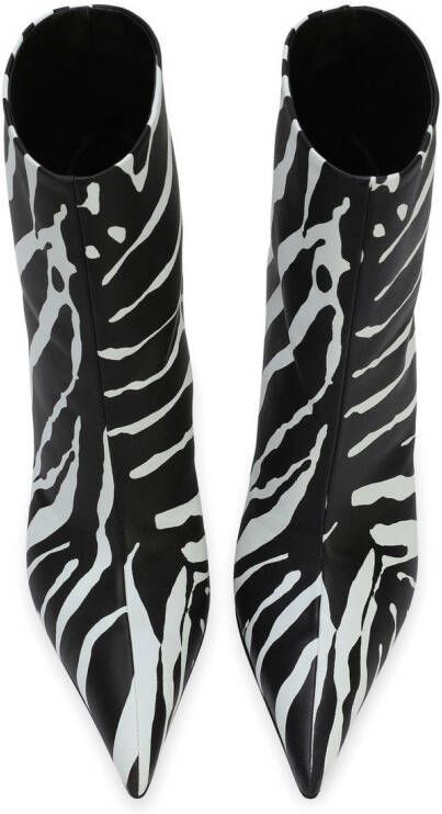 Dolce & Gabbana zebra-print ankle boots Black