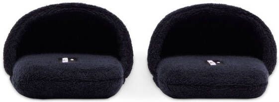Dolce & Gabbana zebra-print terry-cloth slippers Black