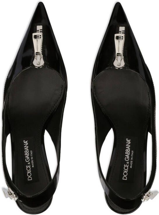 Dolce & Gabbana zip-detail pointed pumps Black