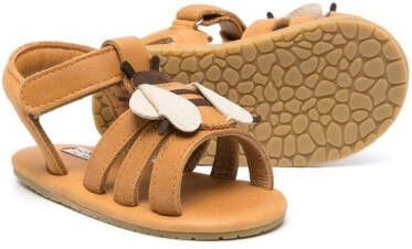Donsje bee-patch leather sandals Brown