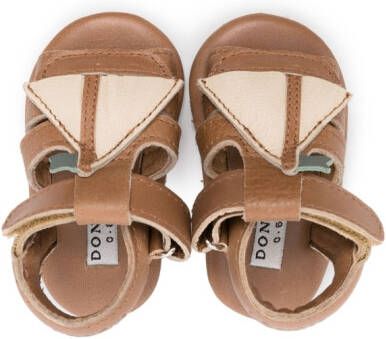 Donsje boat-patch leather sandals Brown