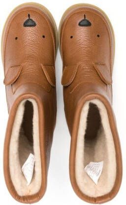 Donsje chunky slip-on leather boots Brown