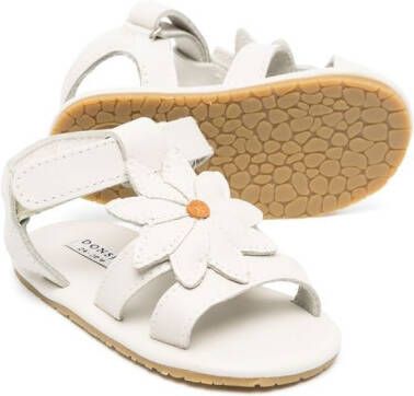 Donsje Daisy open-toe calf-leather sandals White