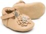Donsje floral-appliqué leather crib shoes Brown - Thumbnail 2