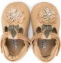 Donsje floral-appliqué leather crib shoes Brown - Thumbnail 3