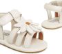 Donsje floral-appliqué leather sandals White - Thumbnail 4